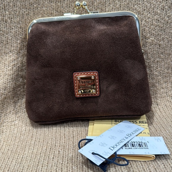 Dooney and Bourke Kiss Lock suede wallet - Picture 4 of 4